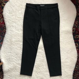 VINCE. Black Wool Blend Cropped Trouser Pants
